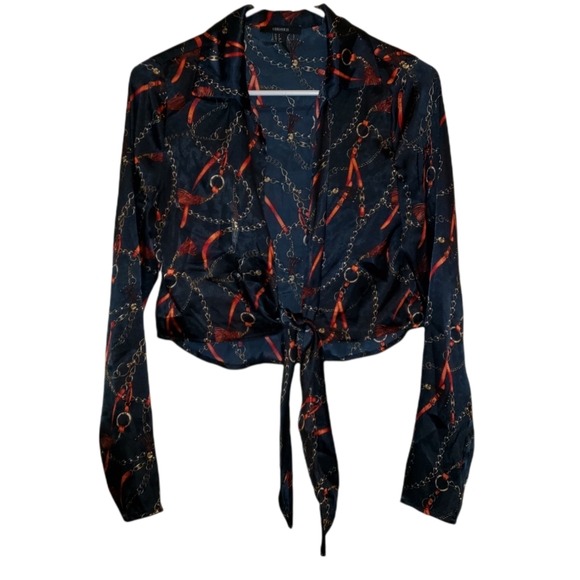 Forever21 Chain Link Tie Top - Picture 4 of 7